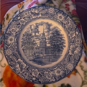 Vintage Staffordshire *Liberty Blue dinner plate